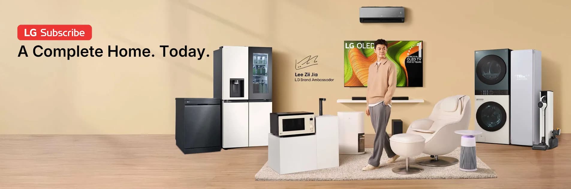 Premium LG appliances displayed in a modern home