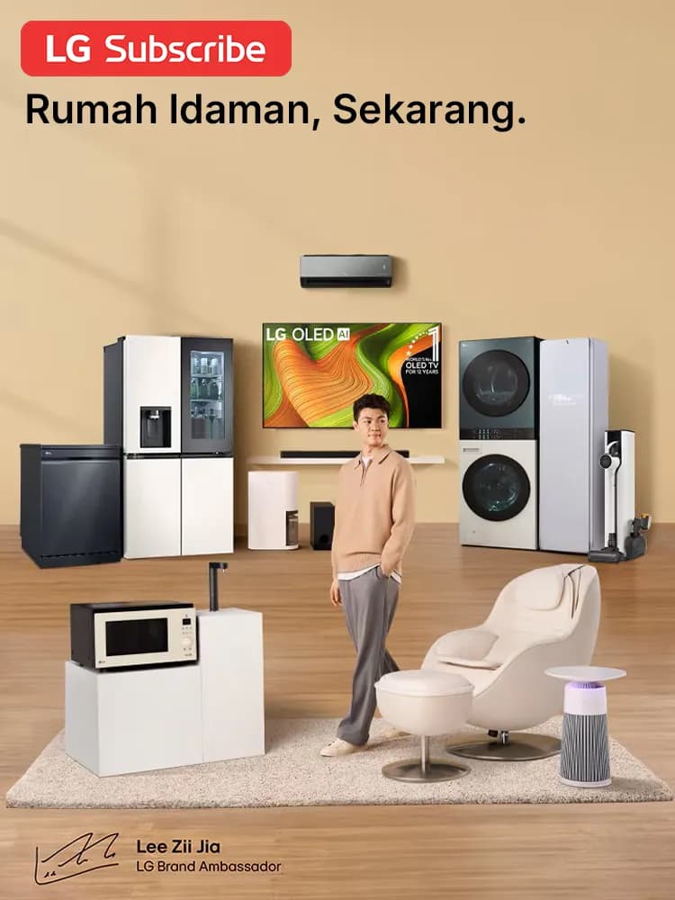Perkakas LG premium dipaparkan di rumah moden