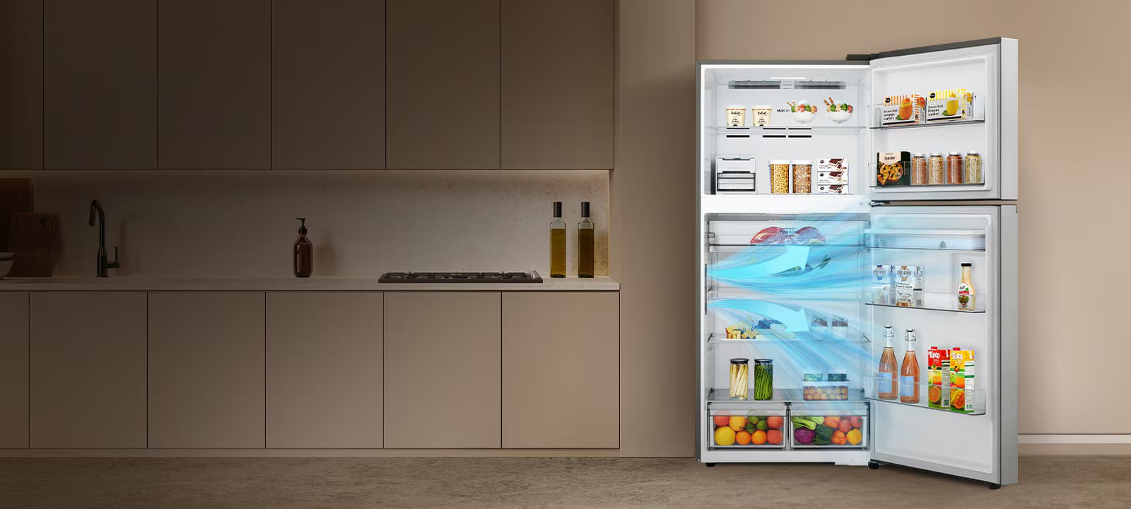 DoorCooling+™ – 均匀更快送达新鲜