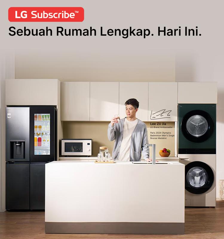 Perkakas LG premium dipaparkan di rumah moden