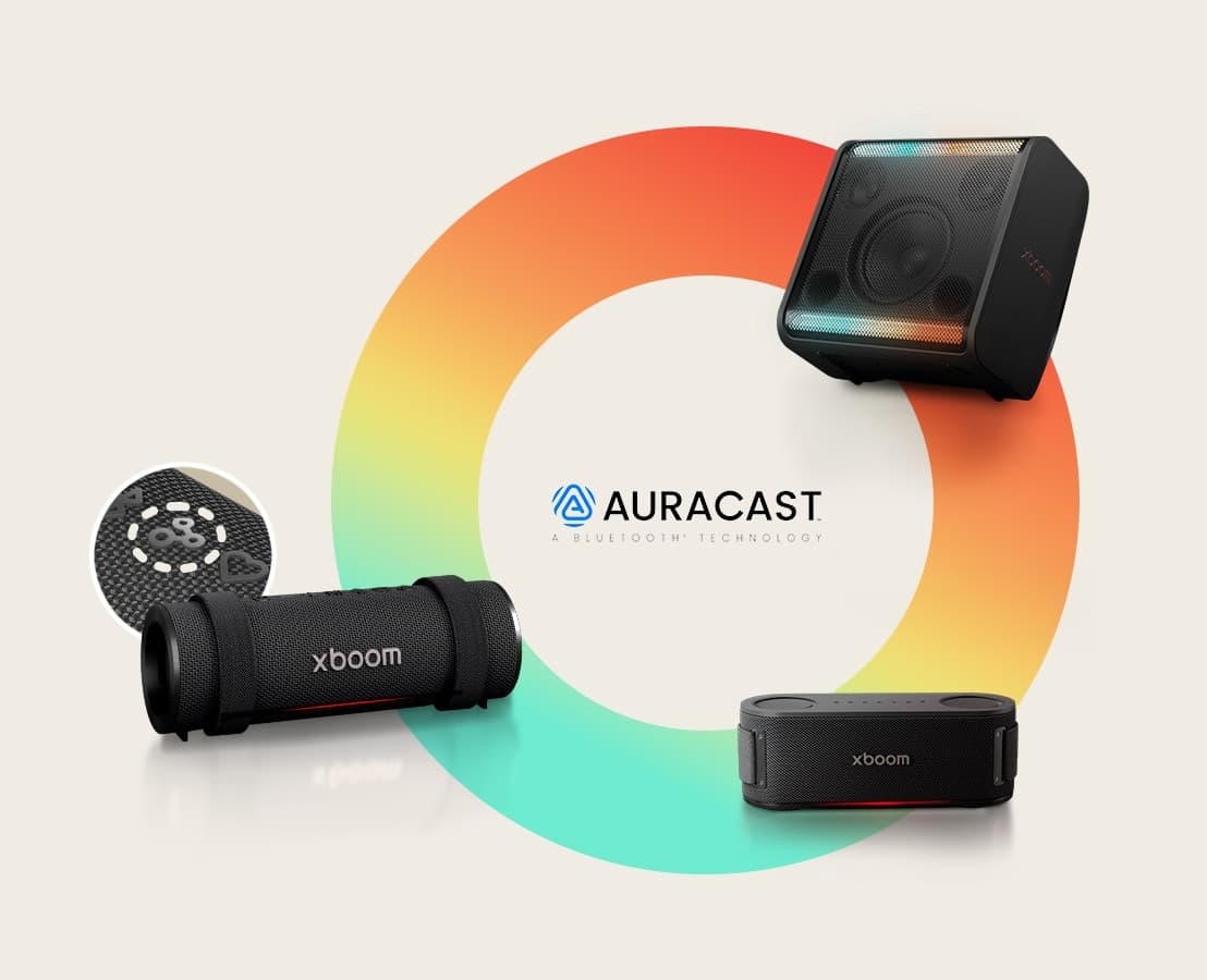 连接多个音响，通过 Auracast™ 放大氛围