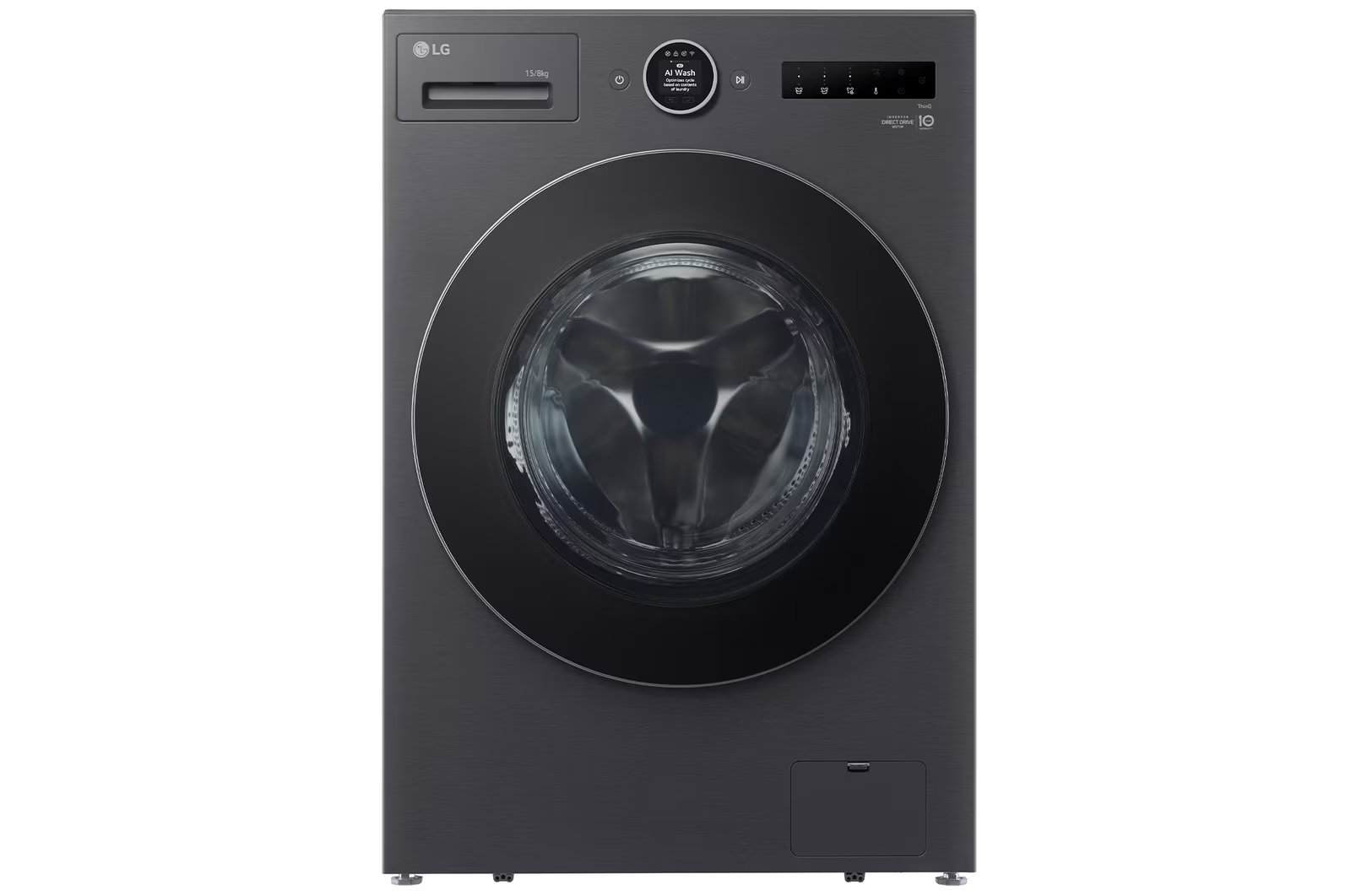 15/8kg 前置式 AI 智能洗烘一体机，搭载 Direct Drive™ 与 TurboWash™